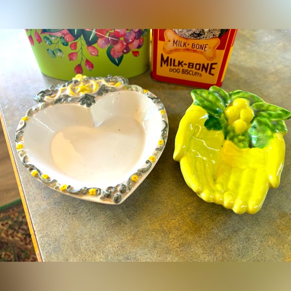 Holiday 2pc California Ceramics Handcrafted Vintage Vanity Trinket Jewelry Trays - Picture 10 of 12